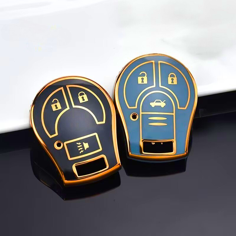 Funda para Nissan Juke, Micra, Qashqai, March, Rogue, Maxima, Terrano, Cube, Pathfinder, Altima, Sentra, Tiida (4 botones)