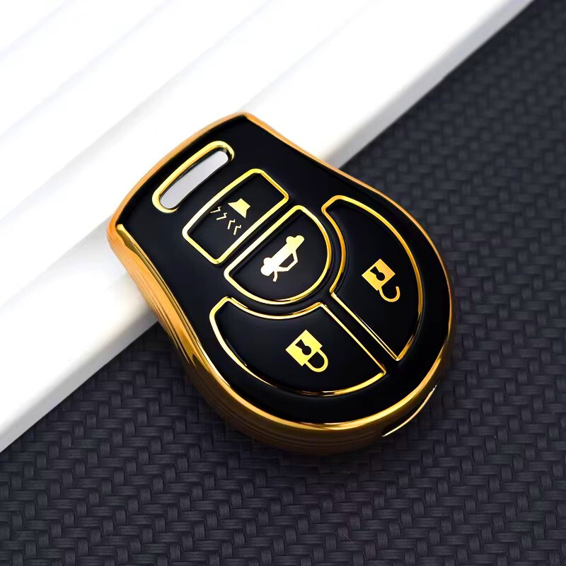 Funda para Nissan Juke, Micra, Qashqai, March, Rogue, Maxima, Terrano, Cube, Pathfinder, Altima, Sentra, Tiida (4 botones)