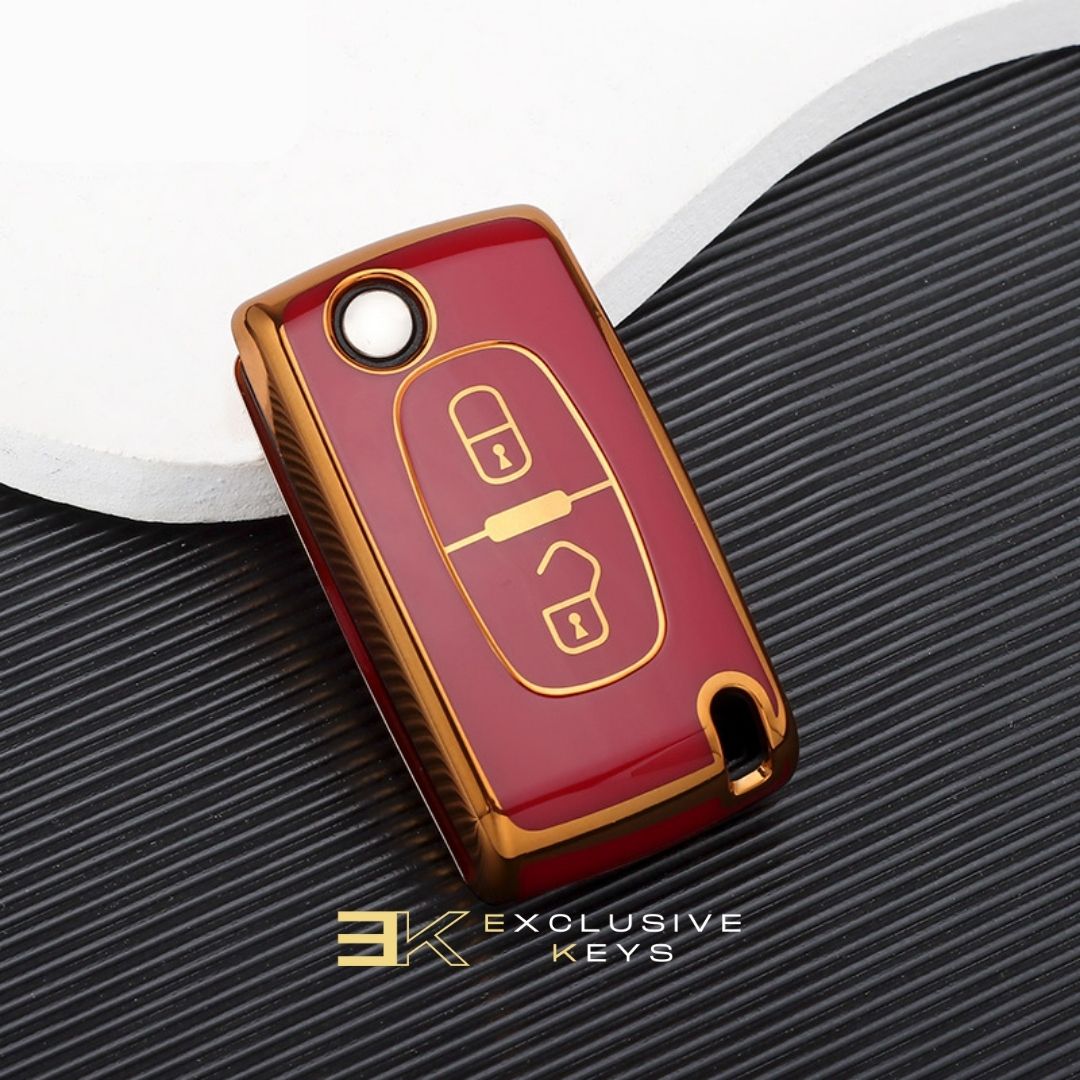 Funda para Peugeot 107, 207, 307, 308, 407, 607, 3008, 5008 (2 Botones)