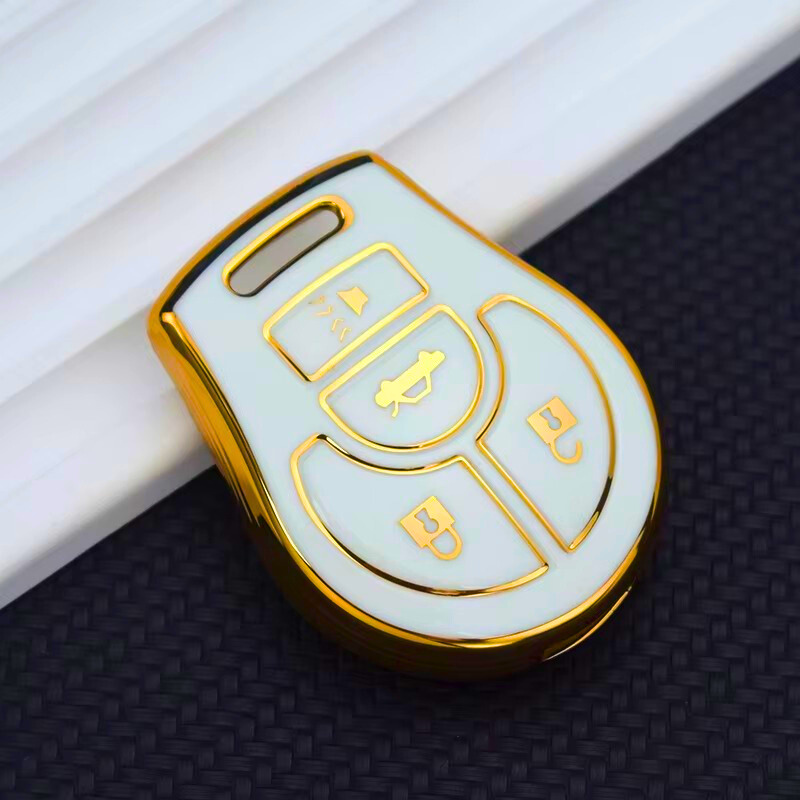 Funda para Nissan Juke, Micra, Qashqai, March, Rogue, Maxima, Terrano, Cube, Pathfinder, Altima, Sentra, Tiida (4 botones)