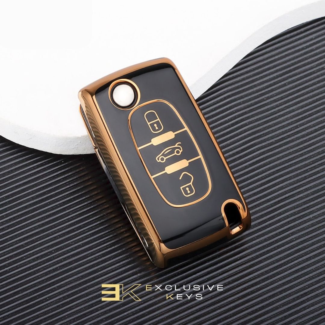 Funda para Peugeot 107, 207, 307, 308, 407, 607, 3008, 5008 (3 Botones)