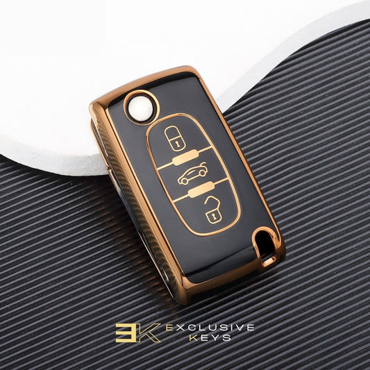 Funda para Peugeot 107, 207, 307, 308, 407, 607, 3008, 5008 (3 Botones)