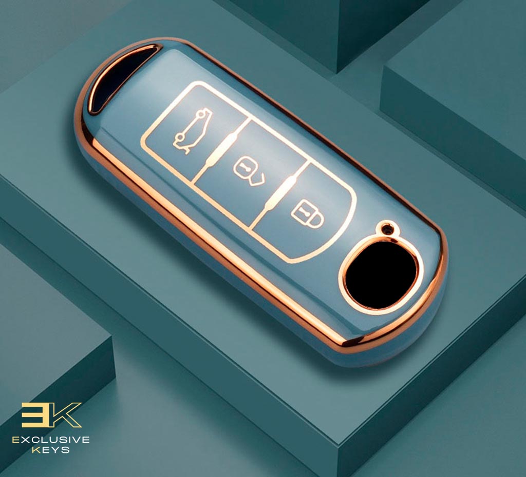 Funda para Mazda 2, 3, 5, 6, BL, BM, GJ, Atenza, Axela, Demio, CX-3, CX3, CX-5, CX5, CX7, CX-9, CX8 (3 Botones)