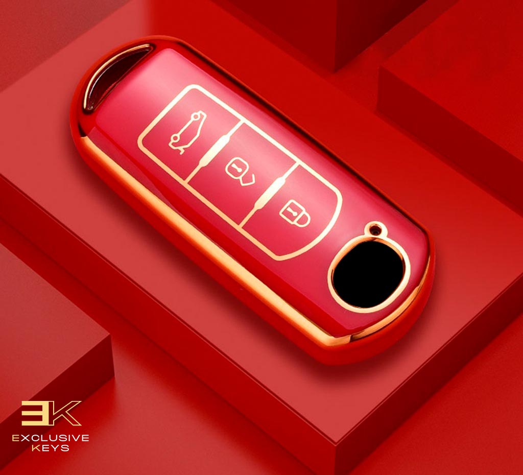 Funda para Mazda 2, 3, 5, 6, BL, BM, GJ, Atenza, Axela, Demio, CX-3, CX3, CX-5, CX5, CX7, CX-9, CX8 (3 Botones)