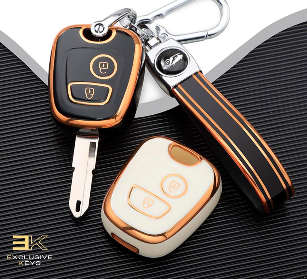 Funda para Peugeot 106, 107, 206, 207, 306, 307, 406, 407 (2 botones)