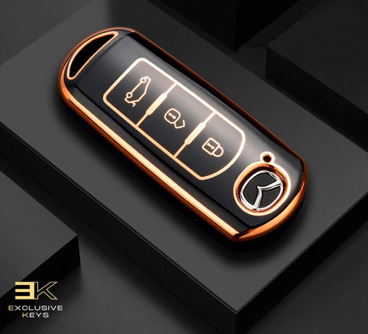 Funda para Mazda 2, 3, 5, 6, BL, BM, GJ, Atenza, Axela, Demio, CX-3, CX3, CX-5, CX5, CX7, CX-9, CX8 (3 Botones)