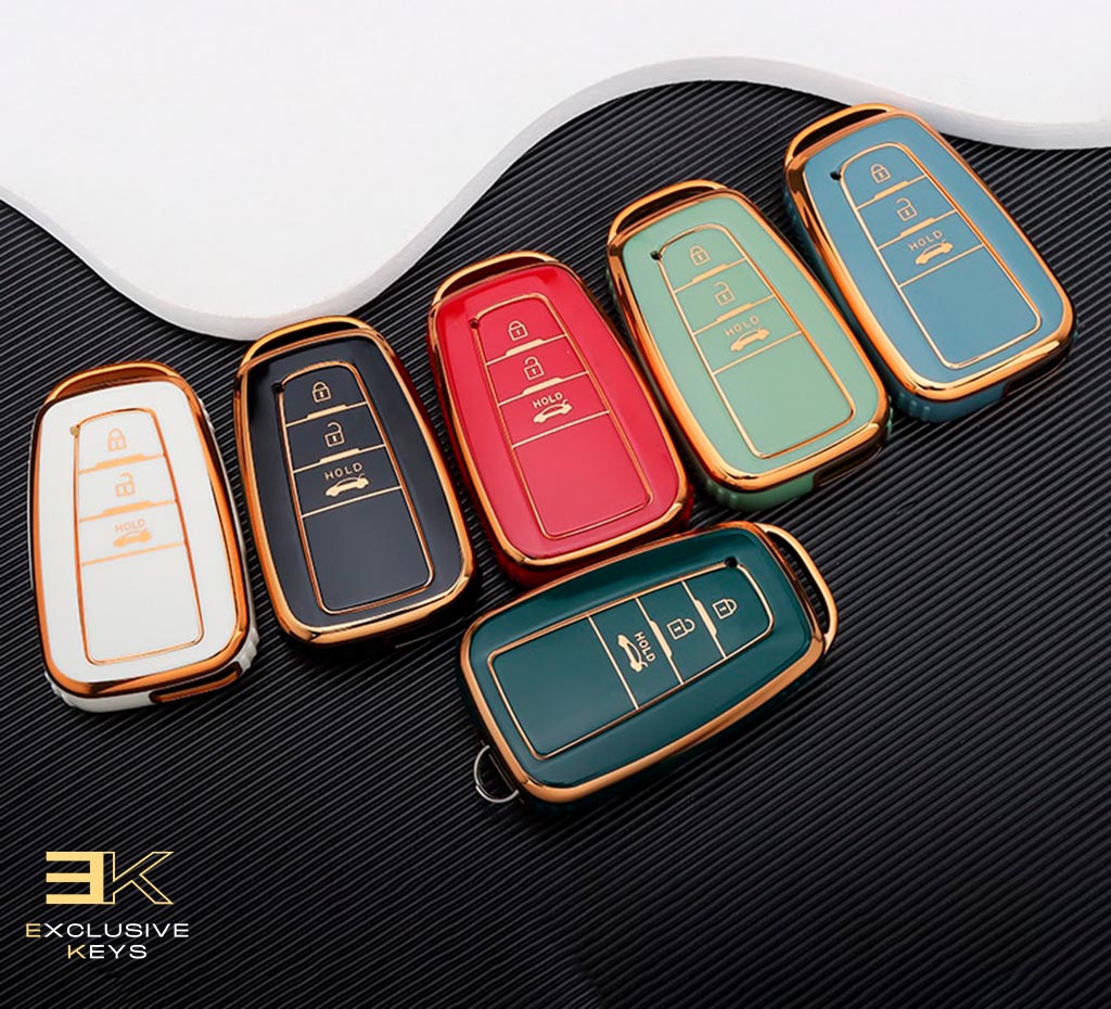 Funda para Toyota Corolla, Prius, Camry, CHR, C-HR, RAV4, Altis, Land Cruiser y Prado (3 Botones)